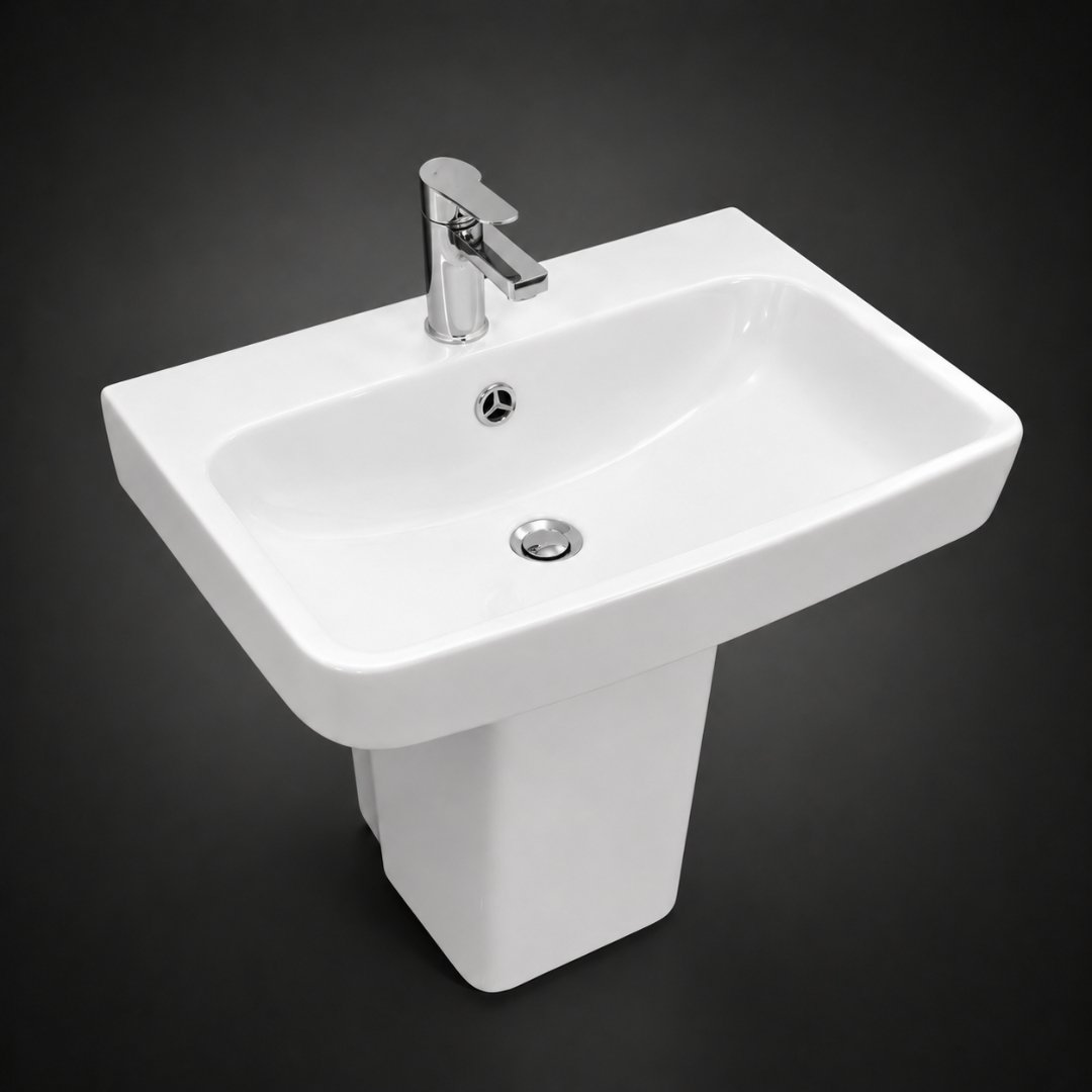 FABIYA With Pedestal Washbasin with Pedestal Wash Basin - My Home Studio